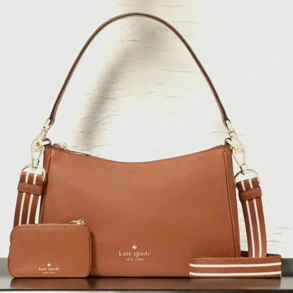 NWT Kate Spade Rosie Medium Shoulder Bag/Crossbody/Coin Pouch - Warm Ginger